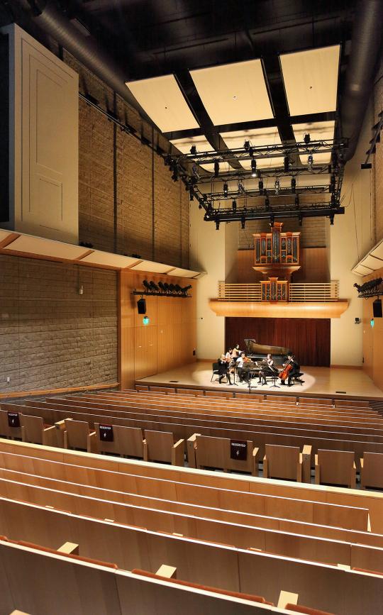 Chamber group performing in Schroeder hall